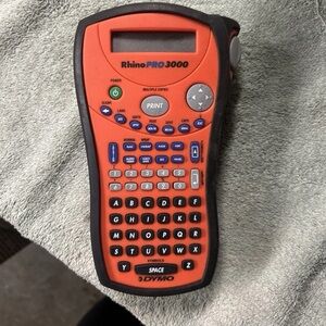 Dymo RhinoPRO 3000 Label Maker - Vibrant Orange and Black w/case-works